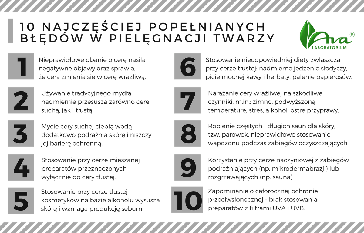 10 błędów w pielęgnacji skóry