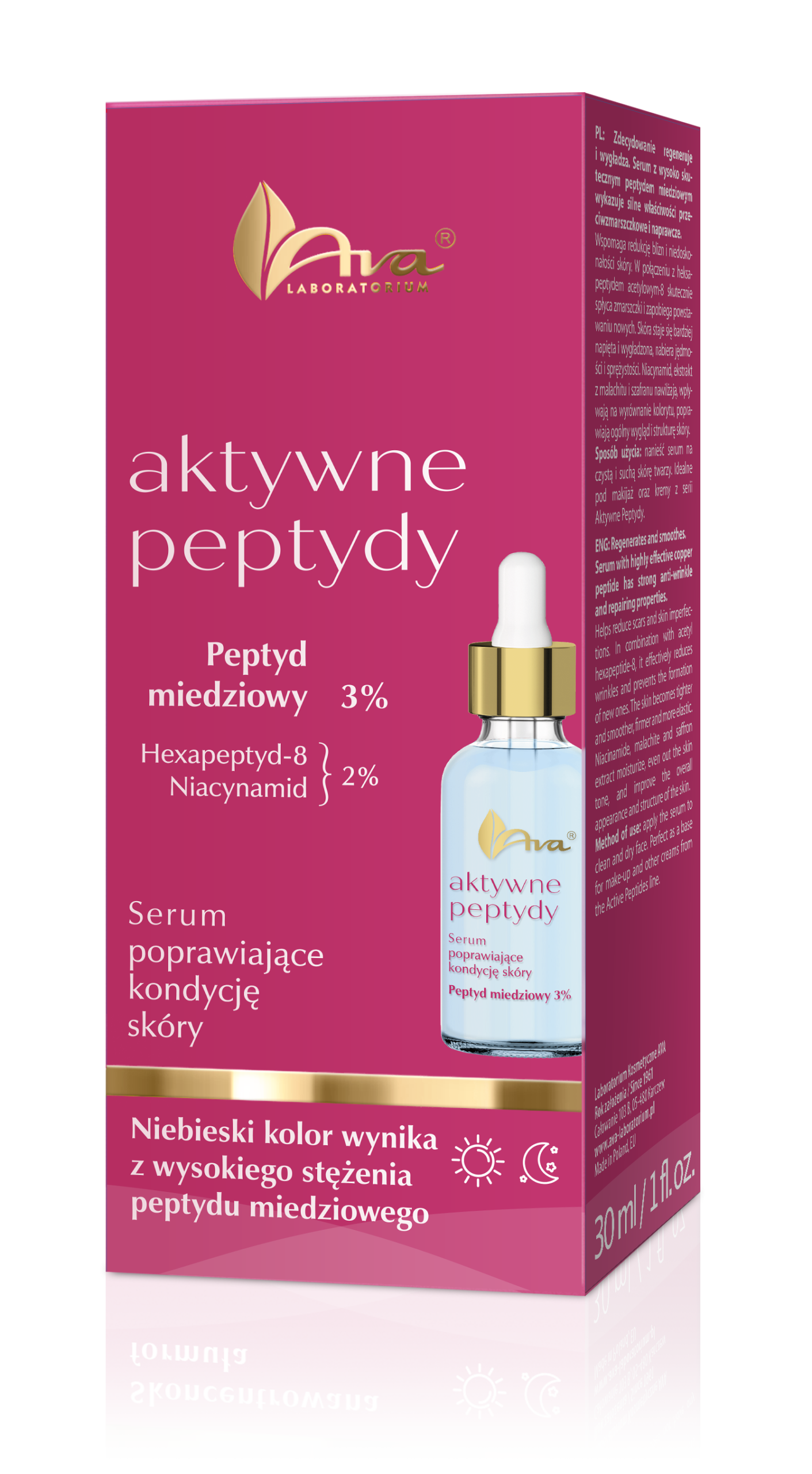 Aktywne Peptydy Serum poprawiające kondycję skóry z peptydem miedziowym 3% 30 ml - obrazek 2