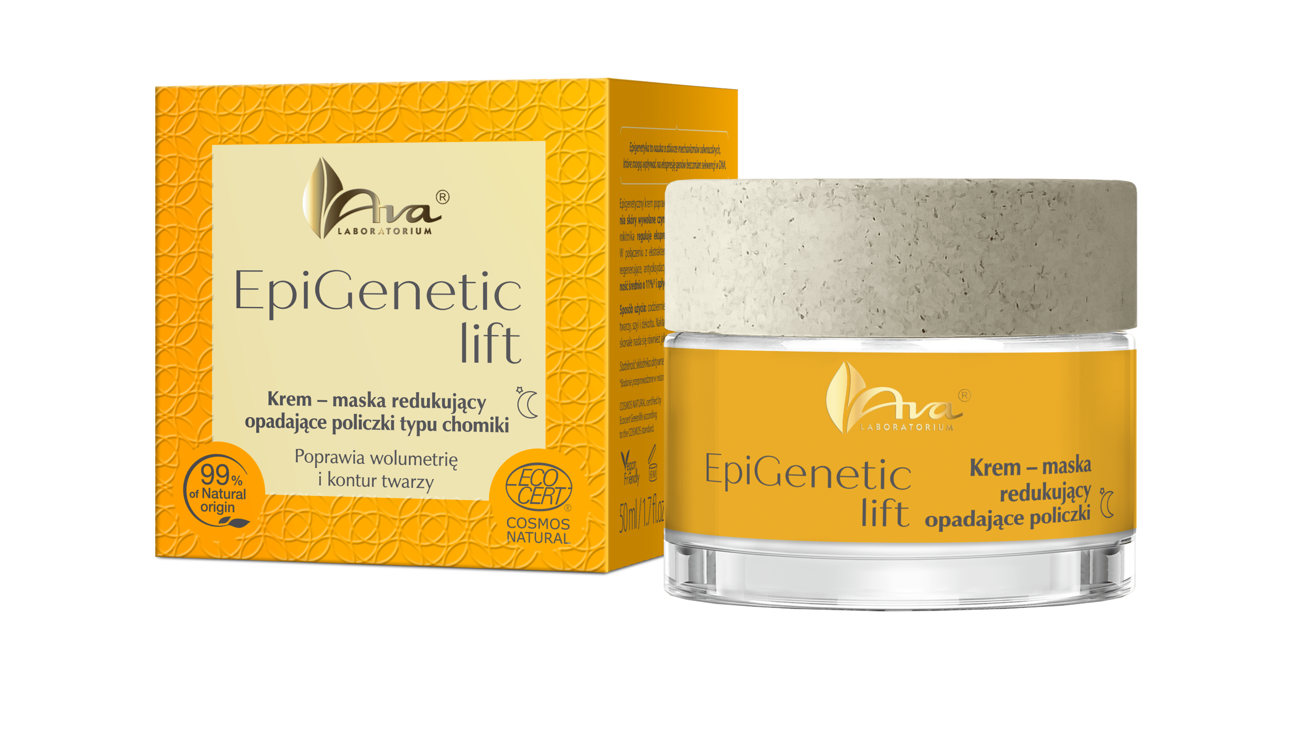 EpiGenetic Lift - Krem – maska redukujący opadające policzki, typu chomiki, na noc 50 ml - obrazek 2