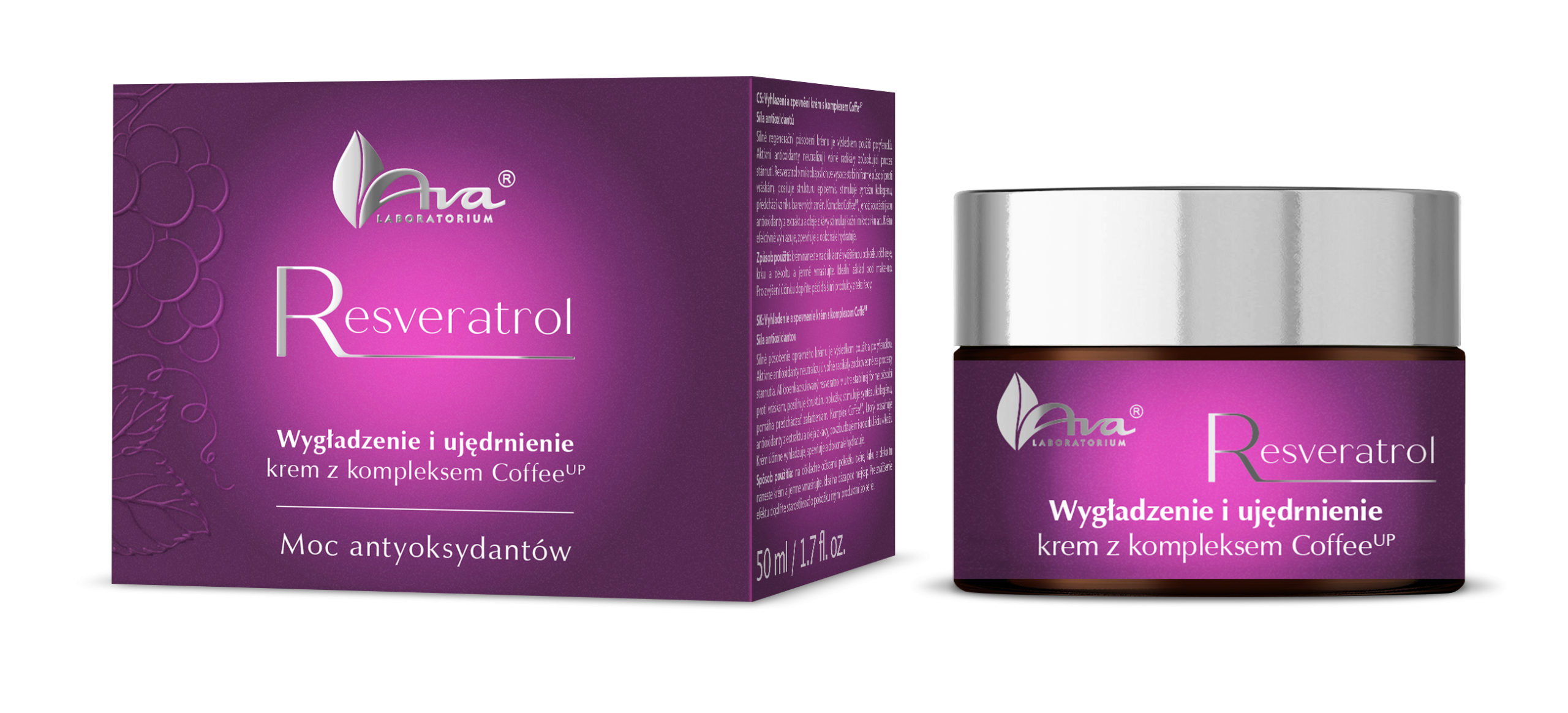 Resveratrol - Wygładzenie i ujędrnienie krem z kompleksem CoffeeUp 50 ml - obrazek 3