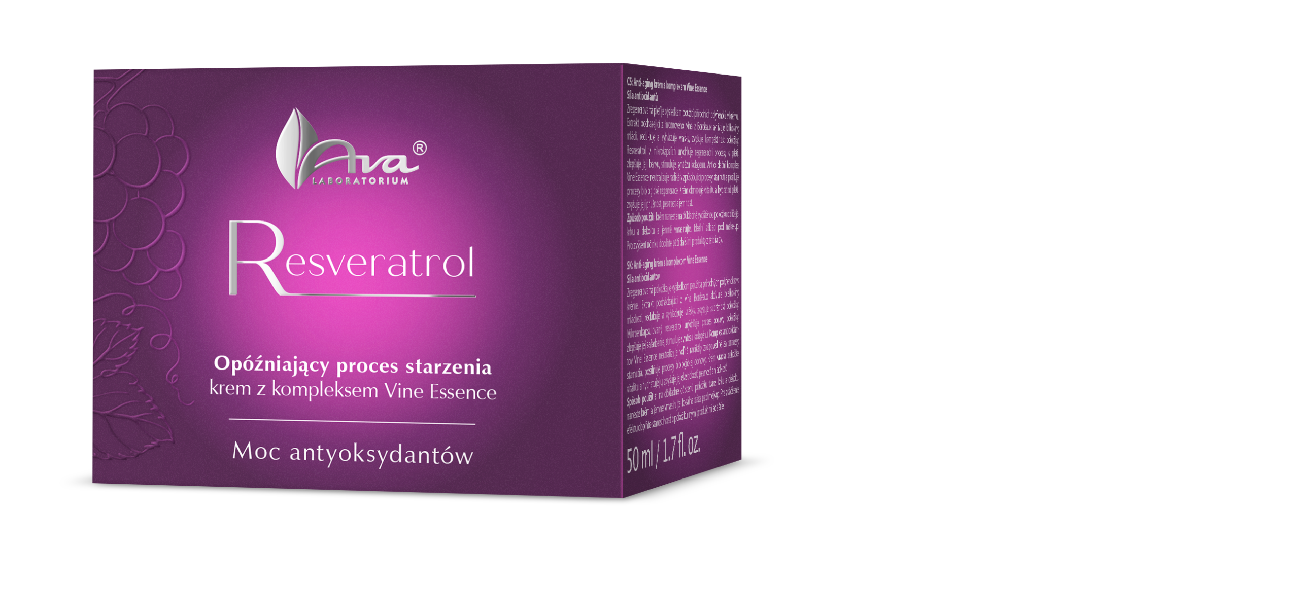 Resveratrol - Opóźniający starzenie krem z kompleksem Vine Essence 50 ml - obrazek 2