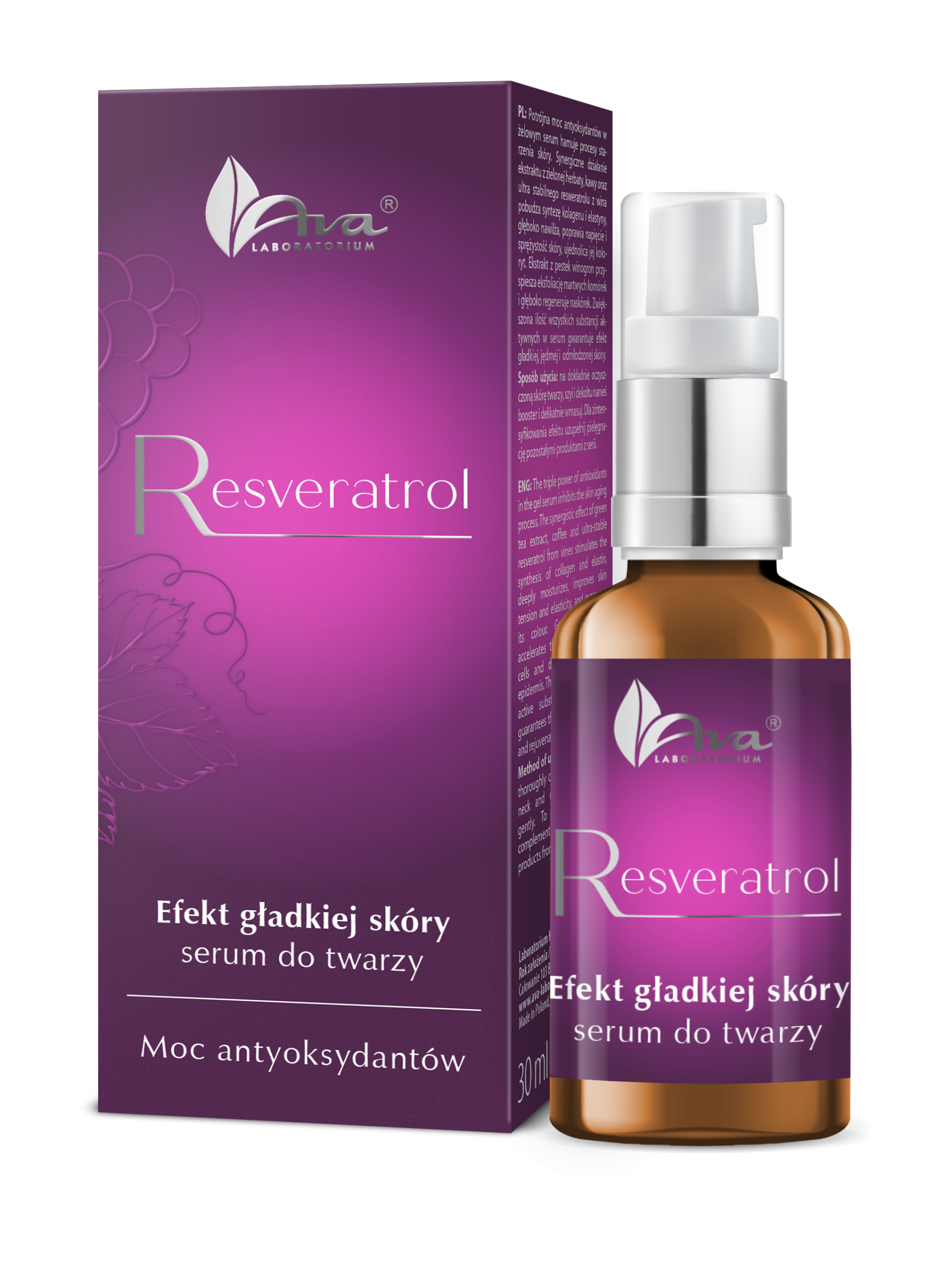 Resveratrol - Efekt gładkiej skóry serum do twarzy 30 ml - obrazek 2