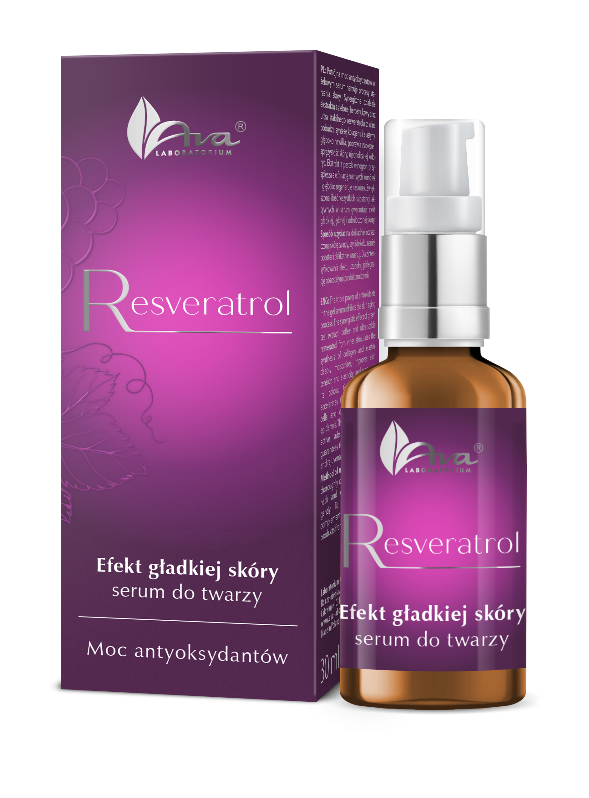 Resveratrol - Efekt gładkiej skóry serum do twarzy 30 ml - obrazek 2