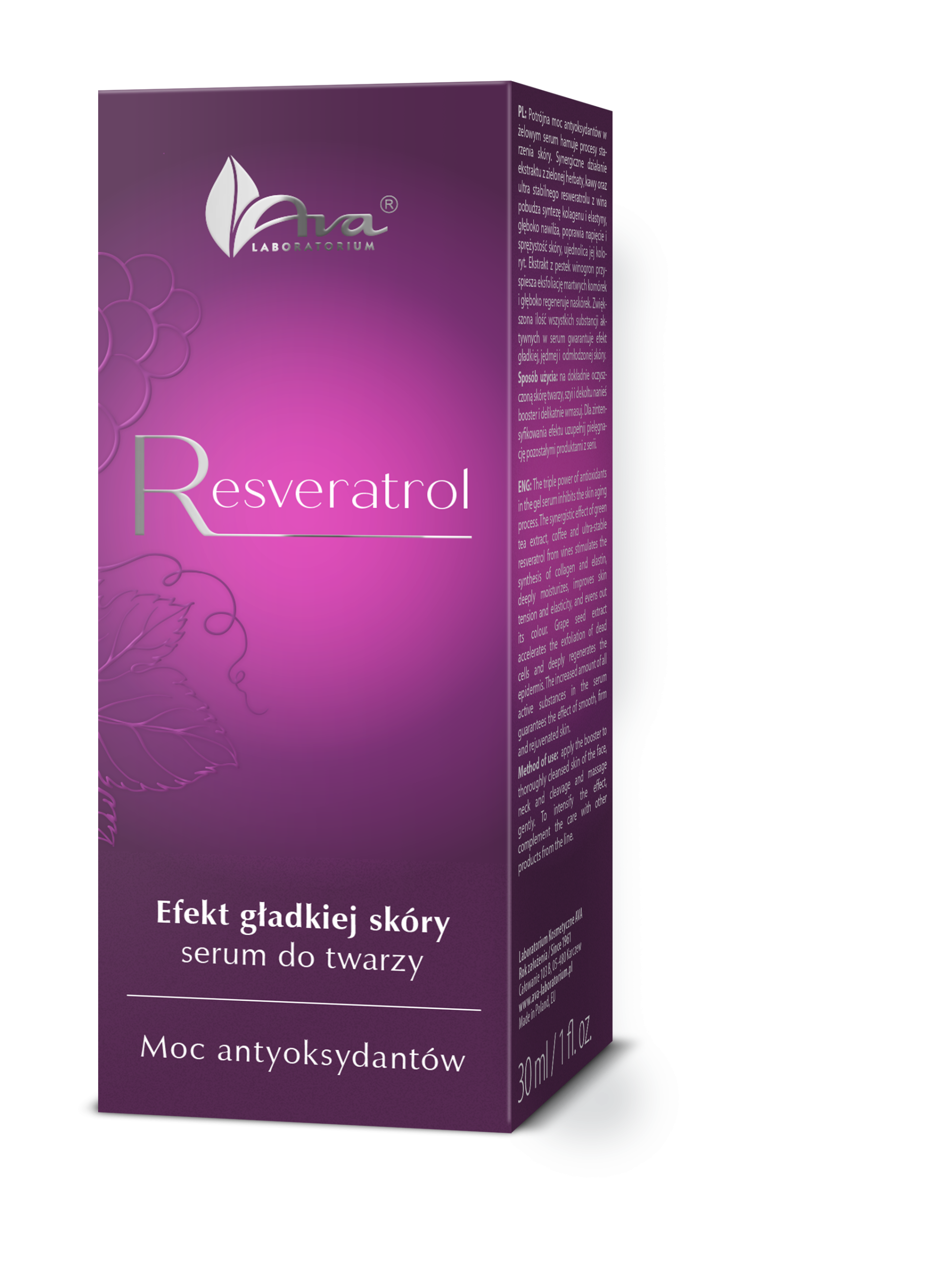 Resveratrol - Efekt gładkiej skóry serum do twarzy 30 ml - obrazek 3