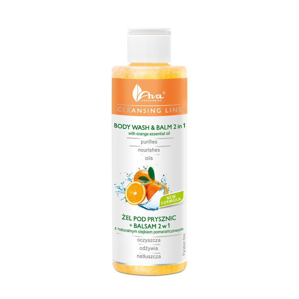 Cleansing Line Żel z balsamem pod prysznic z balsamem 2w1 z olejkiem z pomarańczy 200 ml