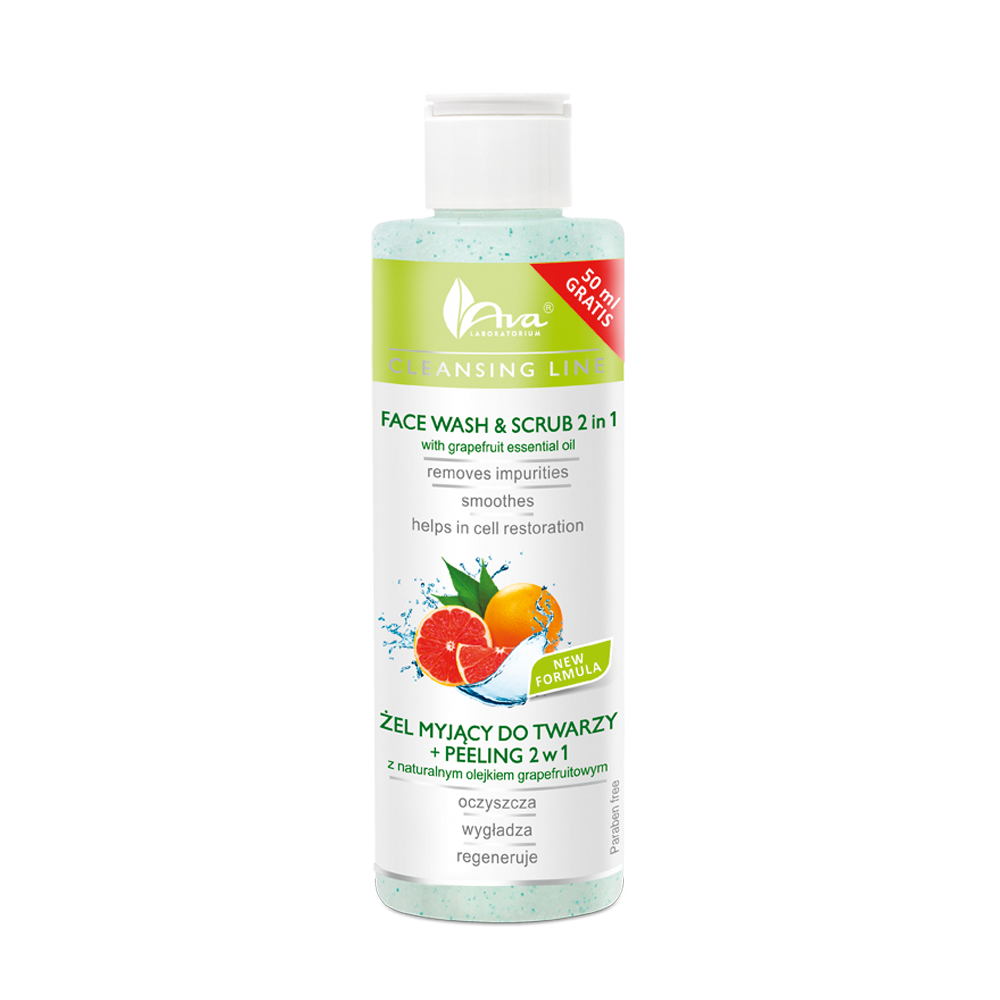 Cleansing Line Żel myjący do twarzy z peelingiem 2w1 z olejkiem grapefruitowym 200 ml