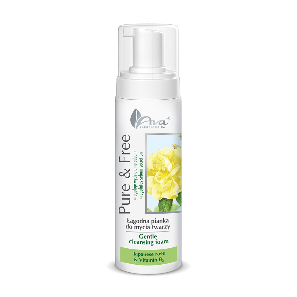 Pure&Free Pianka do mycia twarzy Róża 150 ml